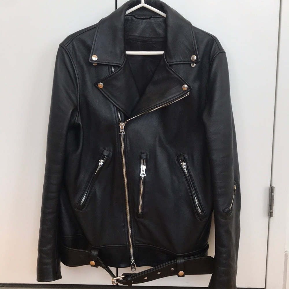 Acne leather moto jacket